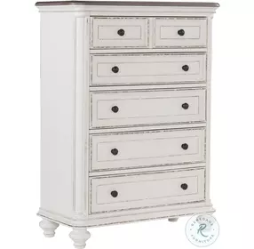 Baylesford Antique White And Brown Gray Chest