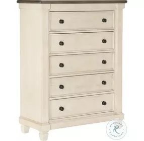 Weaver Antique White And Rosy Brown Chest