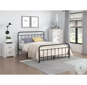 Fawn Black Metal Bedroom Set
