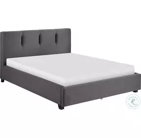 Aitana Graphite Queen Upholstered Platform Bed
