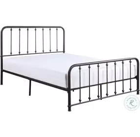 Larkspur Dark Bronze Full Metal Panel Bed