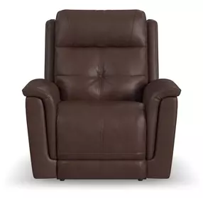 Ranger Rustic Brown Leather Zero Gravity Power Recliner with USB Charging and Heat Massage