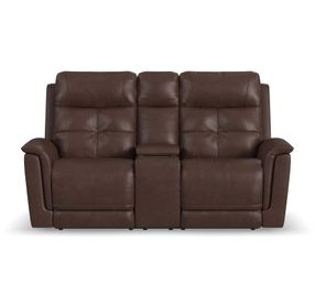 Ranger Rustic Brown Leather 73" Zero Gravity Power Reclining Loveseat with USB Charging and Heat Massage