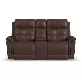 Ranger Rustic Brown Leather 73" Zero Gravity Power Reclining Loveseat with USB Charging and Heat Massage