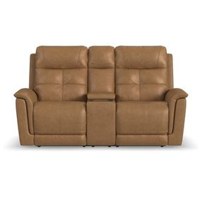 Ranger Oakridge Brown Leather 73" Zero Gravity Power Reclining Loveseat with USB Charging and Heat Massage