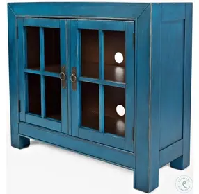 Aquitaine Azure Blue 2 Door Accent Cabinet