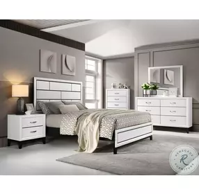Davi White Panel Bedroom Set