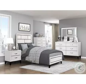 Davi White Youth Panel Bedroom Set