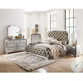 Avondale Silver Upholstered Panel Bedroom Set