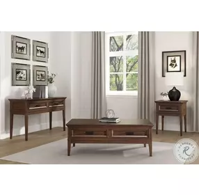Frazier Brown Cherry Occasional Table Set