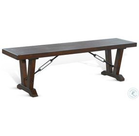 Sagewyn Tobacco Leaf 70" Dining Bench with Turnbuckle