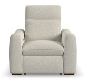 Ava Cream Performance Fabric Triple Power Recliner with USB Charging