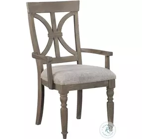 Cardano Driftwood Light Brown Arm Chair Set Of 2
