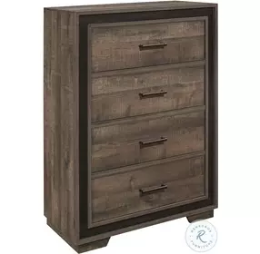 Ellendale Rustic Mahogany And Dark Ebony Chest