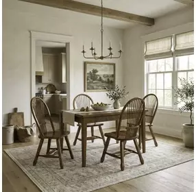 Legacy Manor Rustic Oak 5 Piece Dining Set