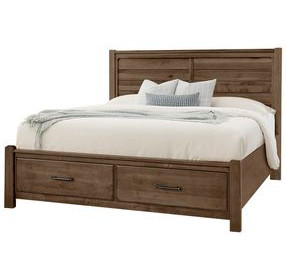 Cool Rustic Plank Storage Panel Bed