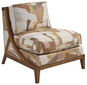 La Costa White and Brown Upholstered Tasman Accent Chair