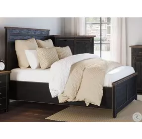 Madison County Vintage Black Queen Platform Bed