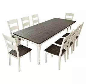 Madison County Brown and Vintage White 9 Piece Dining Set