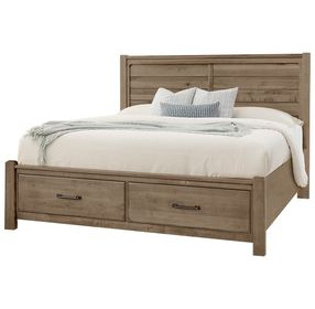 Cool Rustic Plank Storage Panel Bed