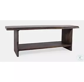 Global Archive Slate Live Edge Storage Bench