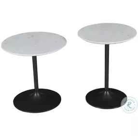 Global Archive White And Gunmetal Nesting Tables