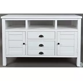 Artisans Craft Distressed Weathered White 50" TV Stand