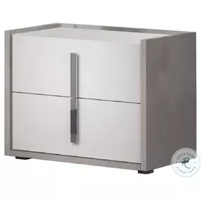 Ada Premium Cemento And Bianco Opac Nightstand