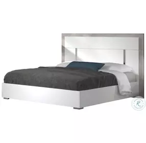 Ada Premium Cemento And Bianco Opac King Panel Bed