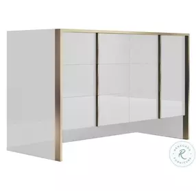 Fiocco Premium Gloss White and Gold Dresser