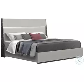 Stone Age Premium Light Grigio Queen Panel Bed