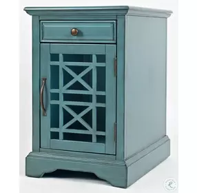Craftsman Antique Blue Chairside Table