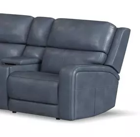 Oasis Storm Leather Zero Gravity RAF Power Recliner with Power Lumbar and Heat Massage