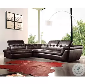 175442911-LHFC Chocolate Italian Leather LAF Sectional