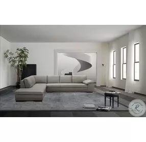 625 Grey Italian Leather Sectional
