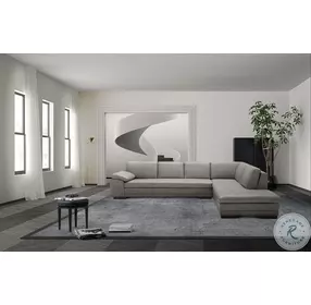625 Grey Italian Leather RAF Sectional