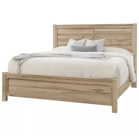 Cool Rustic Clear Maple King Plank Panel Bed
