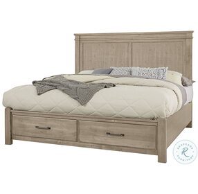 Cool Rustic Clear Maple California Mansion Storage Bed