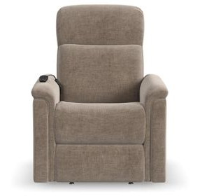 Luma Petite Gray Performance Fabric Power Lift Recliner with USB Charging and Heat Massage