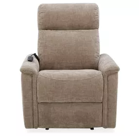 Luma Beige Performance Fabric Power Lift Recliner with USB Charging and Heat Massage