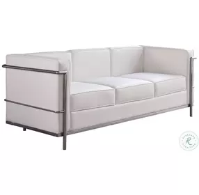 Cour White Italian Leather Sofa