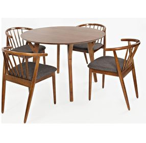 Copenhagen Brown and Gray Upholstered 5 Piece Dining Set