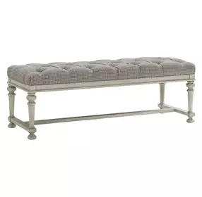 Cypress Point Gray Upholstered Bellport Bed Bench