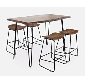 Nature's Edge Chestnut 5 Piece Counter Height Dining Set