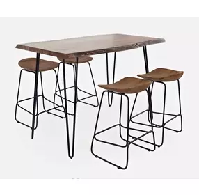 Nature's Edge Chestnut 5 Piece Counter Height Dining Set