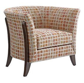 Laurel Canyon Beige and Red Upholstered Westgate Accent Chair