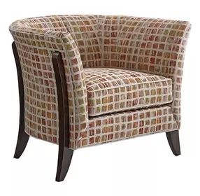 Laurel Canyon Beige and Red Upholstered Westgate Accent Chair