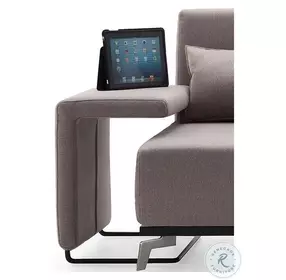 JH033 Premium Beige Fabric Sofa Bed End Table