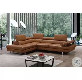 A761 Caramel Italian Leather LAF Sectional