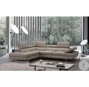 A761 Peanut Italian Leather LAF Sectional